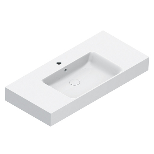 Catalano Premium Раковина 100x47см чаша в центре, с 1 отв., цвет: белый глянцевый