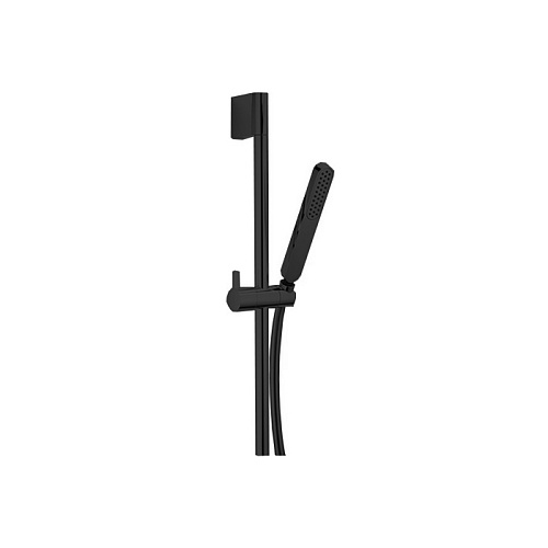 Cisal Shower Душевой гарнитур: ручной душ, шланг 150см, штанга 60см, цвет: черный матовый