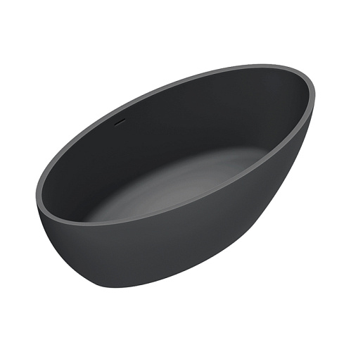 Catalano Solid Ванна отдельностоящая 165x80хh52см, с переливом, сифон в комплекте, цвет: черный матовый