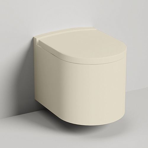 Salini Gemelli Унитаз подвесной 530х410х420 мм, материал S-Stone матовый, внутри керамика, крышка микролифт, цвет RAL 1013