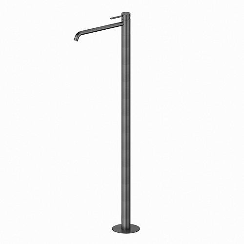 Newform X-STEEL 316 Смеситель для раковины, напольный, излив 28см., наружная часть, цвет: PVD Brushed gun metal