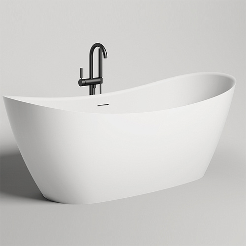 Salini Noemi Ванна отдельностоящая 185х81х72cм, донный клапан "Up&Down", сифон, слив-перелив, S-Sense, цвет: белый глянцевый