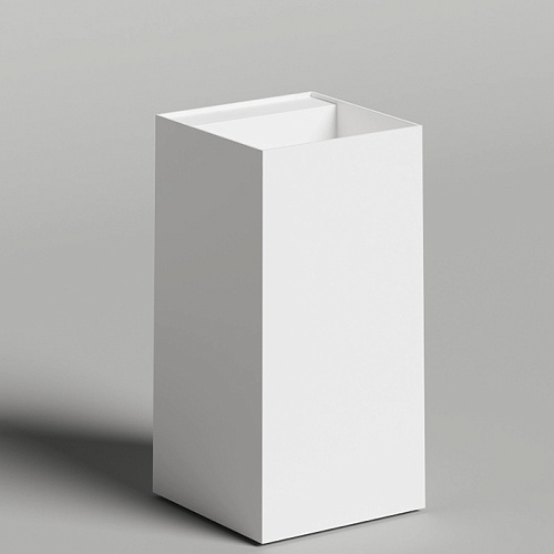  Salini Armonia Square Top Раковина напольная 45х45х90см, без отв. под смеситель, слив в стену, выпуск D 503, сифон, мат-л: S-Sence, цвет: белый глянцевый