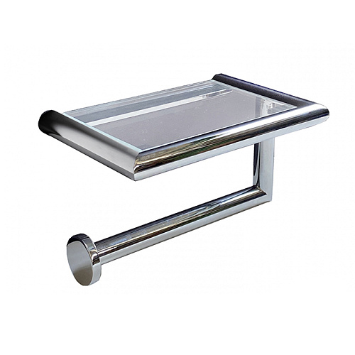 3SC Guy Держатель т/б с полочкой, подвесной, цвет: хром