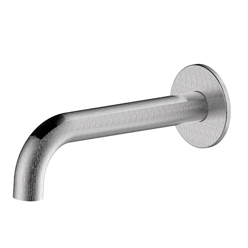 Bossini Nobu Настенный излив для ванны, Ø 25 мм, соединение 1/2”M.190 мм, цвет: нержавеющая сталь