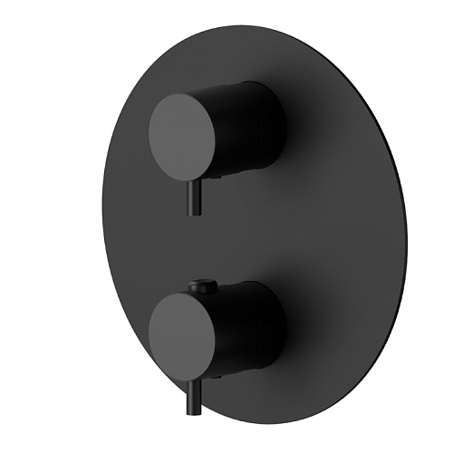 Newform X-Way Смеситель для душа, встраиваемый, термостатический, 4 потока, внешняя часть, цвет: черный матовый