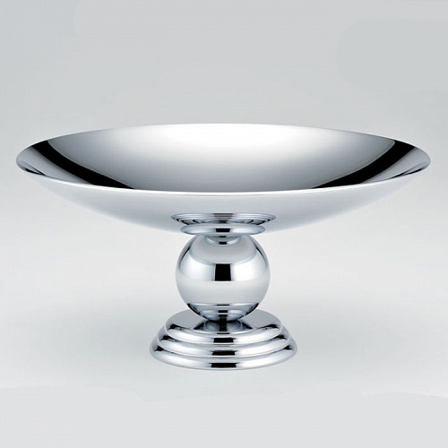 THG Marquise porcelaine blanche Мыльница металлическая, ø15см., настольная, цвет: хром/платина/белый фарфор