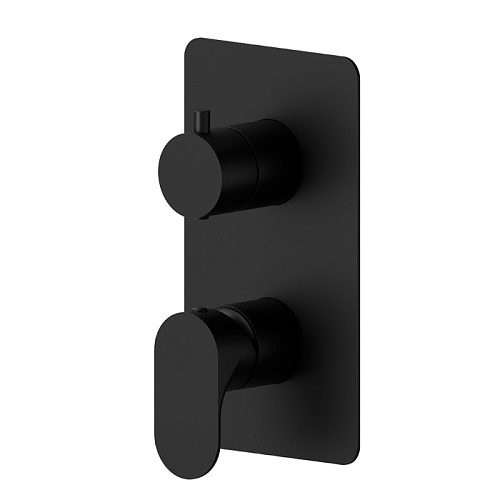 Newform Linfa II Смеситель для душа, встраиваемый, 2 потока, внешняя часть, цвет: черный матовый