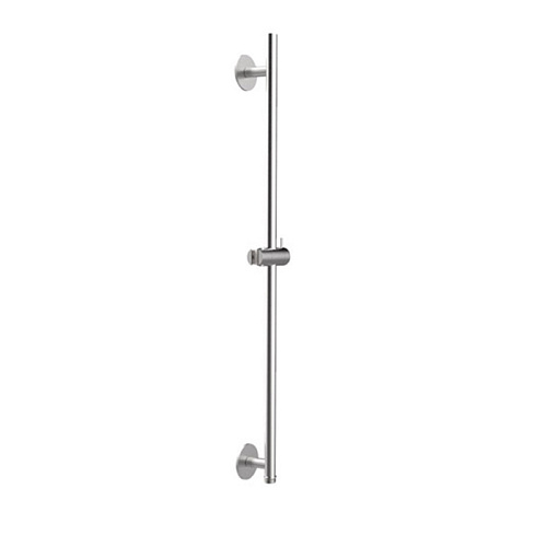 Almar 316 Stainless Steel Штанга душевая настенная 81см., с держателем для ручного душа и встроенным выводом, цвет: нержавеющая сталь брашированная AISI 316