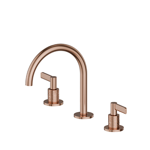 Newform Blink Chic Luxury Смеситель для раковины, 3 отв., цвет: PVD copper bronze