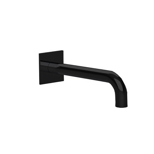 Almar Излив для ванны, 24cм., настенный, с квадратным отражателем, цвет: черный матовый