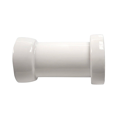 Devon&Devon Колено из керамики горизонтальное 236мм, для слива унитаза, цвет: белый