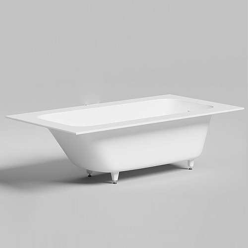 Salini Orlanda Plus Встраиваемая ванна 190х100х60cм, "Up&Down", сифон, щелевой слив-перелив, S-Sense, цвет: белый матовый