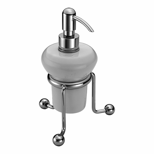 CISAL Arcana Дозатор настольный керамический, цвет: белый/хром