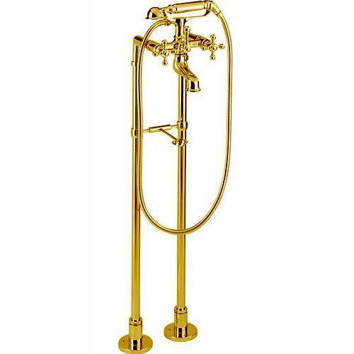CISAL Arcana Напольный смеситель для ванны с душевым комплектом, цвет: золото