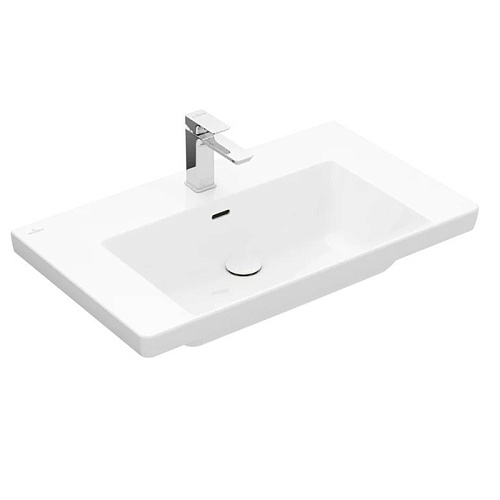 Villeroy&Boch Subway 3.0 Раковина 80х47х16.5см., 1 отв., подвесная, цвет: альпийский белый
