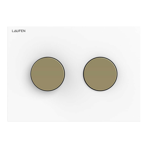 Laufen INEO GROOVE Клавиша смыва, панель: белый глянцевый, клавиши: PVD золото глянцовое