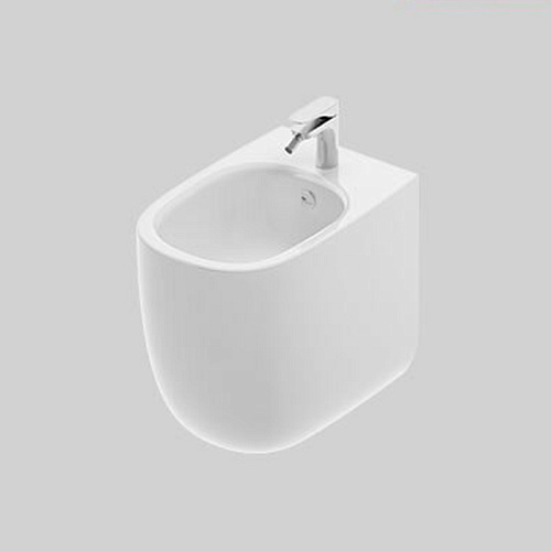 Artceram Seta Биде напольное 36х54см., 1 отверстие, покрытие Saniglaze, цвет: белый