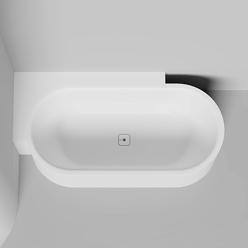 Salini Perla CL Ванна угловая 180x90см, материал S-Stone, цвет: белый матовый