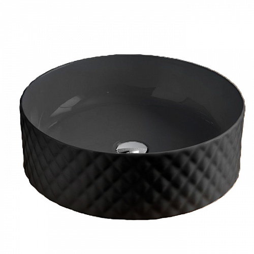 Artceram Rombo Раковина 44 см, без отв., накладная, цвет: матовый черный