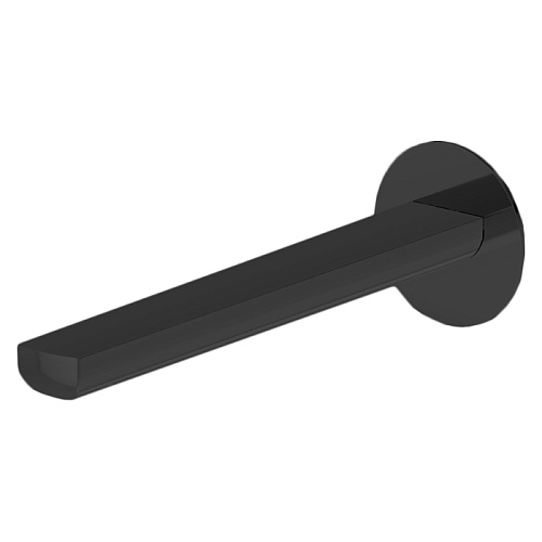 Newform Haka Излив для раковины 22.9см., настенный, с подключением на 1/2”, цвет: черный матовый