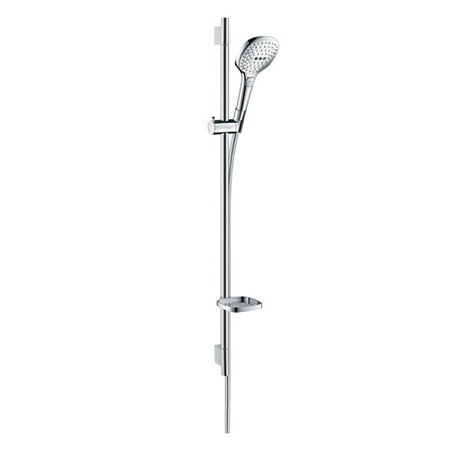 Hansgrohe Raindance Select E Душевой набор: штанга 90см., ручной душ 120, 3jet (Rain, RainAir, WhirlAir), EcoSmart, мыльница, шланг, цвет: хром