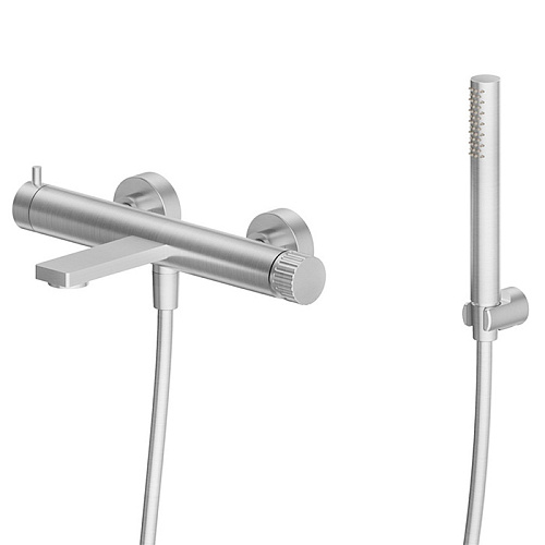 Newform Steel Line Смеситель для ванны, настенный, цвет: stainless steel
