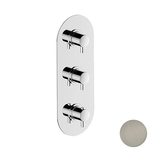 Cisal Less Смеситель для ванны/душа, встраиваемый, термостатический, цвет: Nichel Spazzolato