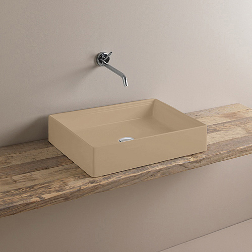 Artceram Scalino Раковина 55х38см., накладная, без отв., без слив перелива, цвет: "цемент"cream