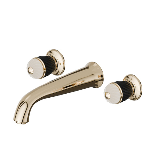 Newform Deluxe Смеситель для раковины, встраиваемый, внешняя часть, цвет: gold