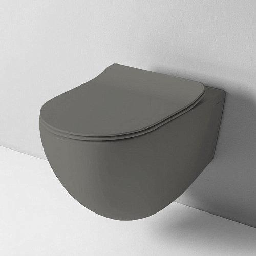 Artceram File 2.0 Унитаз подвесной 36х52см, безободковый, турбо смыв the.reel, saniglaze, цвет: grigio oliva