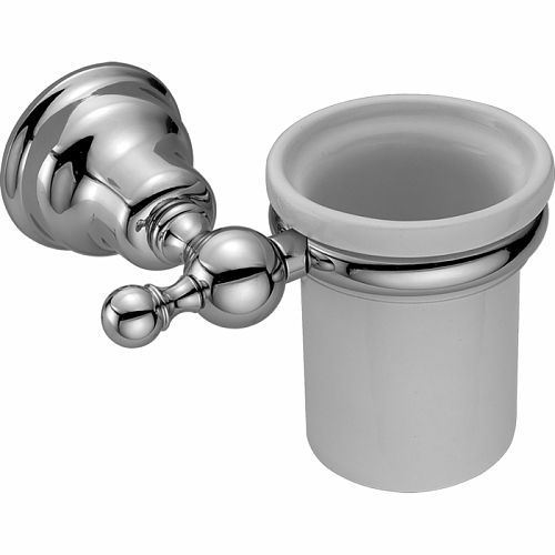 CISAL Arcana Стакан подвесной керамический, цвет: белый/хром