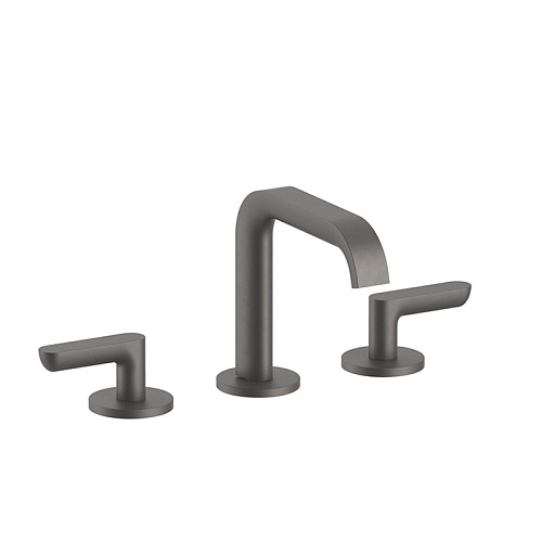 Fantini Icona Deco Смеситель для раковины, 3 отв., без донного клапана, излив: 14.5см, цвет: оружейная сталь