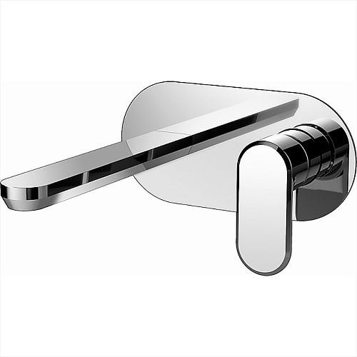 CISAL LineaViva Смеситель однорычажный для раковины из стены,излив 200 мм, цвет: хром