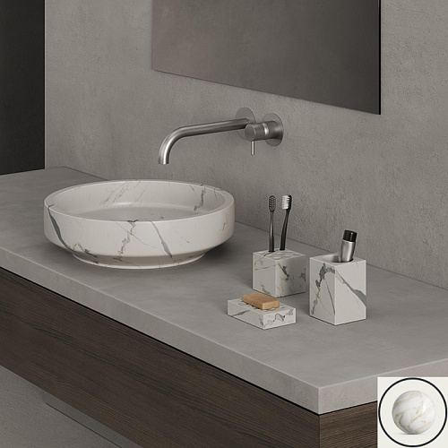 Dea Design Контейнер 8х8х10.4см., настольный, цвет: Calacatta Vagli