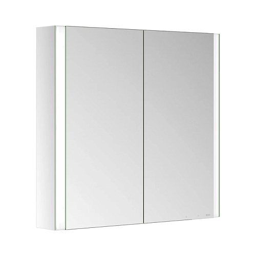 Keuco Somaris Зеркальный шкаф, 80x71x12.8см, 2-дверный-двустор. зеркало, IP 44, закр., корпус: алюминий серебристый