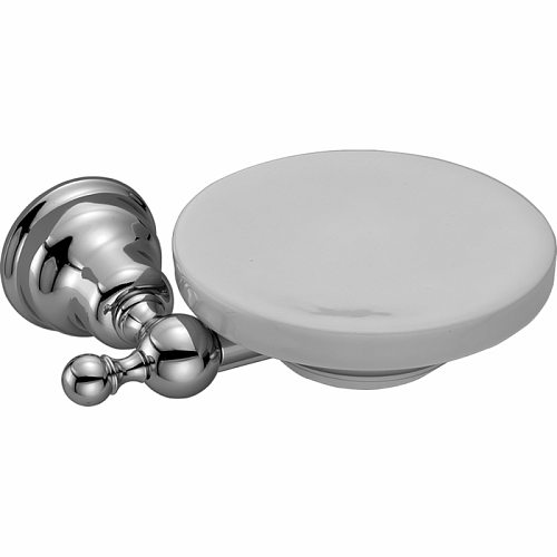 CISAL Arcana Мыльница подвесная керамическая, цвет: белый/хром