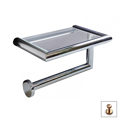 3SC Guy&Guy Держатель т/б с полочкой, подвесной, цвет: Warm Brushed Bronze PVD