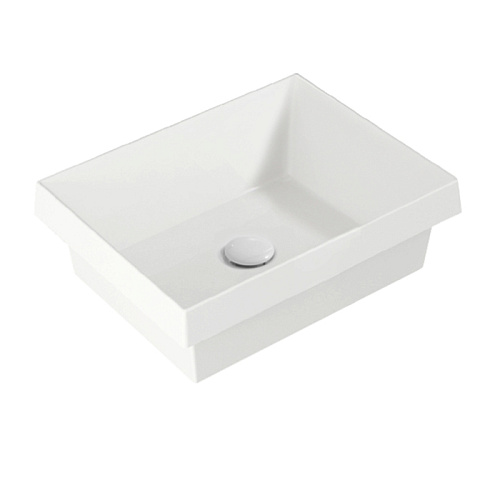 Simas Agile Раковина встраиваемая сверху, 45x36,5xh15см, без отв., без перелива, цвет белый