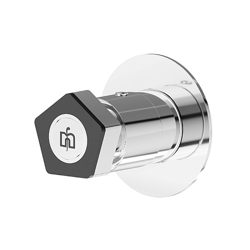 Newform ParkLE Запорный вентиль, настенный, цвет: хром/черный матовый