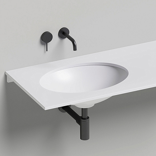 Salini Marea 11 Раковина врезная снизу 55х40х13.5см., без отв., без перелива, мат-л: S-Sense, цвет: белый