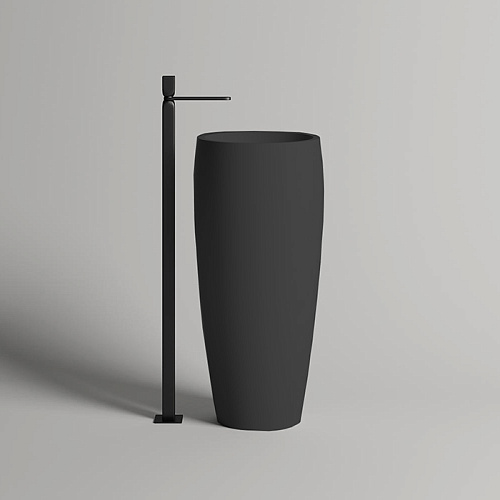 Salini Armonia 203 Раковина напольная 47х47х90cм., без отв., без перелива, донный клапан "Up&Down", материал: S-Stone, цвет: RAL9011