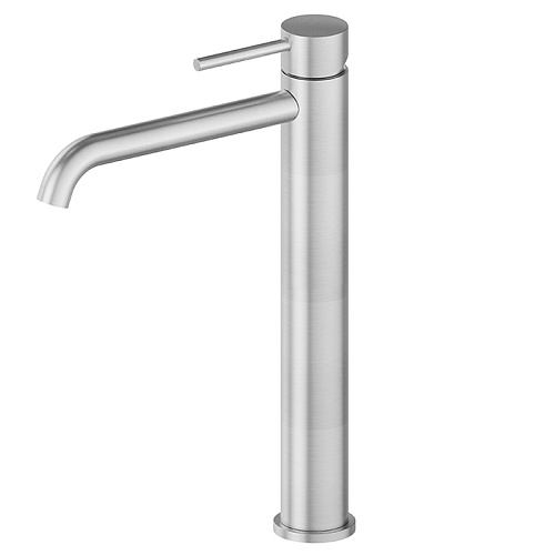 Newform X-STEEL 316 Смеситель для раковины на 1 отв., высокий, без донного клапана, излив 19см., цвет: INOX