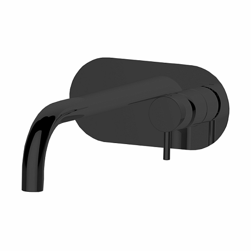 Cisal Less New Смеситель для раковины, встраиваемый, излив: 20см, цвет: черный матовый