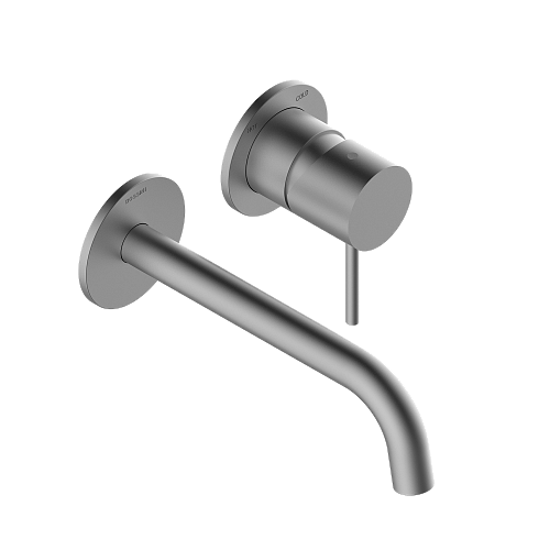 Bossini Teo Line Смеситель встраиваемый для раковины, излив 18,5 см, цвет: Brushed Nickel 