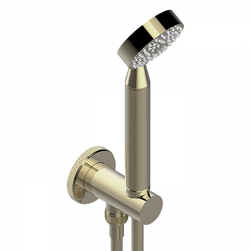 THG Hirondelles Душевой комплект: ручной душ, держатель с подводом воды и шланг 1500 мм, цвет: Soft gold