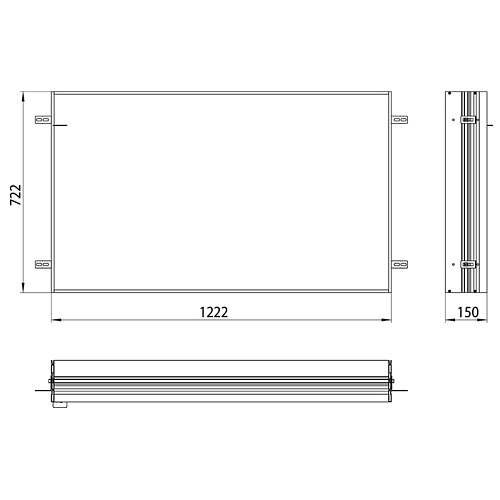 Emco Asis prime Встраиваемая рама для зеркального шкафа, 122.2xH72.2см