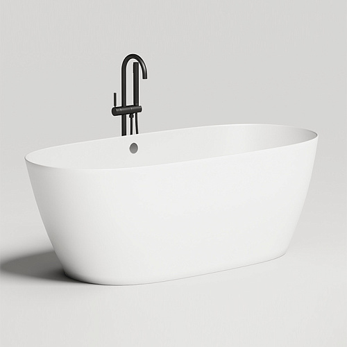 Salini Sofia Light Ванна отдельностоящая 165х75х60см, с отверстием перелива, материал: S-Sense, цвет: белый глянцевый 