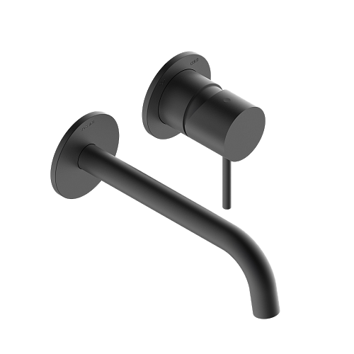 Bossini Teo Line Смеситель встраиваемый для раковины, излив 18,5 см, цвет: черный матовый 