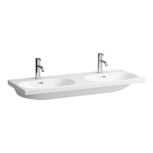 Laufen LUA Раковина подвесная 120x46см, двойная, с 1 отв., цвет: белый глянцевый